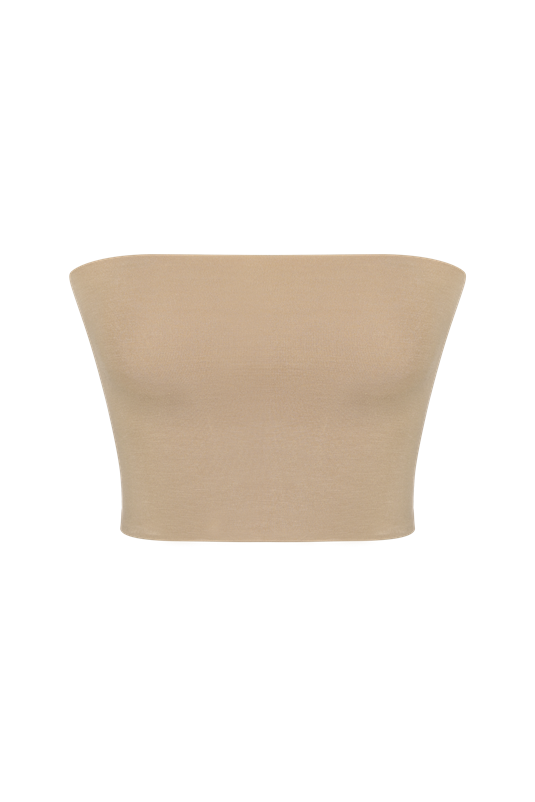 NUDE STRAPLESS TOP